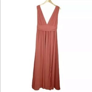 Lulu’s Heavenly Hues Rusty Rose Long Dress